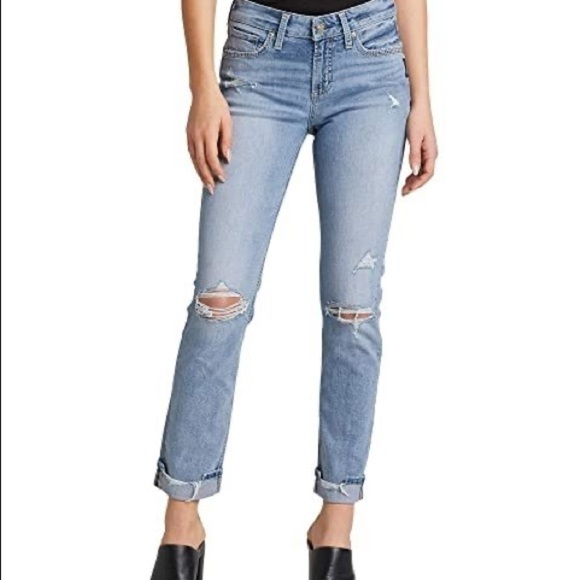 SILVER Jeans Co Avery High-Rise Curvy Fit Straight - Picture 1 of 11